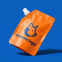 Pochette souple en aluminium et plastique avec bec verseur pour chocolat, jus et boissons gazeuses, avec paille ou bouchon intégré