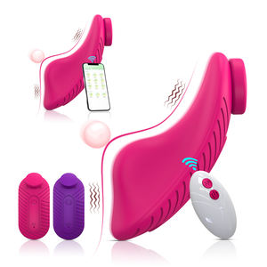 Mainan seks Masturbator klit Bluetooth nirkabel wanita, Vibrator dapat dipakai magnetik dengan kontrol aplikasi bergetar Masturbator wanita - Product Image 1