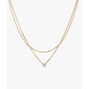 สร้อยคอโอปอลออสเตรเลีย Olivia ทอง 14k ขนาด 15-17 นิ้ว - Product Image 1