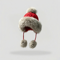Gorros de invierno cálidos para caza, ciclismo, con orejeras, de cuero, de felpa gruesa, con logotipo bordado personalizado, tipo Ushanka, gorro tipo beanie