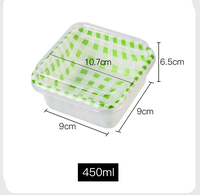 Nouveau design de qualité alimentaire personnalisable carré PP Tiramisu Dessert conteneur pâtisserie gâteau emballage boîtes en plastique avec couvercles transparents