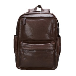 <b>Brown</b> Genuine Leather Men’s <b>Backpack</b> - Multi-Compartment Design, OEM for Brands Seeking Classic Utility & Refined Edge - Product Image 1