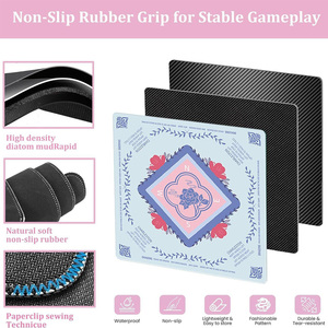 Tapete de Mahjong Plegable Grueso Antideslizante con Bolsa, Reducción de Ruido, Fácil de Limpiar, Duradero <span class=keywords><strong>y</strong></span> <span class=keywords><strong>sin</strong></span> <span class=keywords><strong>Olor</strong></span> - Product Image 4