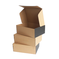 Boîtes d'expédition pliables en carton kraft ondulé pour vêtements et cosmétiques, emballage express écologique en gros