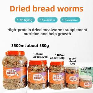Cacing Mealworm kuning kering cacing Mealworm tinggi Protein kering untuk burung ikan makanan hewan peliharaan serangga dapat dimakan ulat salju kering - Product Image 3