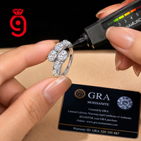 Nouveaux styles de bagues de créateur en argent S925 avec moissanite, bijoux en moissanite, bague en pierre précieuse VVS1, bijoux fins pour femmes