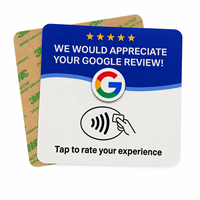 Support d'affichage intelligent NFC avec puce 215 et QR pour avis Google, en acrylique, pour table de restaurant