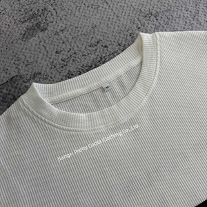 Maglietta a <span class=keywords><strong>Maniche</strong></span> <span class=keywords><strong>Lunghe</strong></span> Personalizzata Cropped MT695, Alta Qualità Streetwear, Oversize con Tessuto Waffle per Uomo - Product Image 5