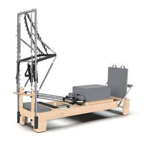 Nuevo diseño de cama de entrenamiento de yoga OEM 5 resortes coreanos madera de arce blanco mejor reformador Pilates máquina de madera para la venta - Product Image 3