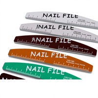 Limes à ongles professionnelles double face 80/80 Grit et 100/180 Grit, polissoir pour ongles naturels