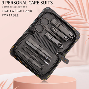 Kit de <span class=keywords><strong>pédicure</strong></span> professionnel en acier inoxydable de haute qualité, Kit de voyage de soins personnels, ensemble de <span class=keywords><strong>manucure</strong></span> avec rangement en cuir, 9 pièces - Product Image 6