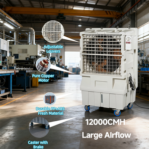 12000cmh Xách Tay Công Nghiệp Kép Sa Mạc Bay Hơi Làm Mát Không Khí Điều Hòa Không Khí AC Với 80L Bể Nước Cho Nhà Máy Làm Mát - Product Image 3