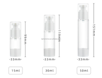 EN STOCK SANS MOQ 5ml 30ml 50ml 80ml 100ml 120ml Flacon pompe cosmétique en plastique blanc transparent sous vide Sérum Lotion Vaporisateur Flacon sans air