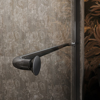 Cabine de douche coulissante en verre trempé rectangulaire peu encombrante avec design carré pour salle de bain hôtel appartement
