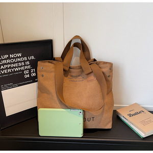 2026 New Vintage <b>Canvas</b> <b>Large</b> Capacity Women's Crossborder Casual Hand <b>Bag</b> Ladies Single Shoulder <b>Bag</b> - Product Image 3