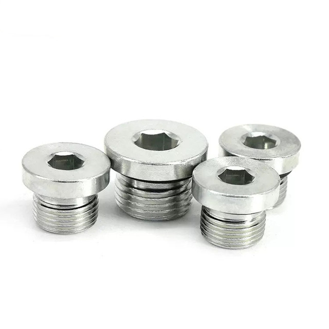 DIN 908 Stainless Steel Hexagon Socket Screw Plug With Collar