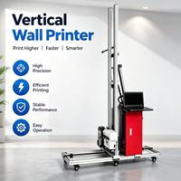 Imprimante murale UV verticale avec ordinateur portable, tête d'impression I1600, impression directe sur mur, verre, bois, carrelage, métal, imprimante murale verticale