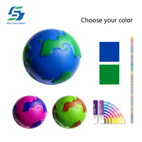 Balle anti-stress en forme de globe personnalisé en gros jouet de terre solide en mousse PU soulagement de l'anxiété imprimé logo cadeau promotionnel