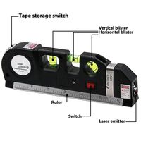 Nouveau niveau laser portable mini en plastique pour le bricolage, outils de poche magnétiques