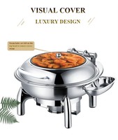 Plats de Présentation Chafing Dish de Luxe en Acier Inoxydable pour Buffet, Chauffe-Plats et Soupe, Qualité Supérieure, Vente en Gros, Prix Abordable