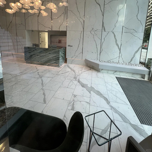 Goldtop Italy calacatta Trắng phiến đá cẩm thạch gạch thiết kế hiện đại 3D sơ đồ <span class=keywords><strong>OEM</strong></span>/ODM gạch đá cẩm thạch sang trọng cho Australia Aura dự án - Product Image 5