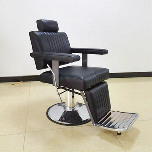 Sillón de Barbería Profesional Reclinable de Acero, Bomba Hidráulica de Alta Resistencia, Reposapiés Doble, Cuero PU Ecológico - Product Image 2