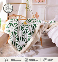 Plaid en polaire Sherpa Raschel jaune ultra doux, léger, écologique, anti-boulochage, portable, confortable et luxueux pour lit et canapé
