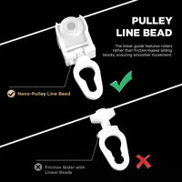 ARODDY Rail de fenêtre droit blanc à plis ondulés avec bande adhésive pour supermarché, vente en gros
