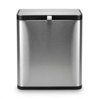 Poubelle murale en acier inoxydable, bac à compost suspendu avec couvercle pour cuisine, grande capacité, poubelle sans accès direct pour éviter de s'incurver