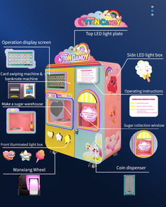 Máy bán hàng tự động làm kẹo bông gòn thương mại với tính năng hoàn toàn tự động và sản xuất kẹo bông gòn điện tốc độ cao - Product Image 5