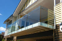 Système de balustrade en verre à entretoises en acier inoxydable 304 brossé, aspect moderne, pour villa, hôtel, appartement, escaliers, balcon, véranda