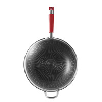 Wok en acier inoxydable 304 à 3 couches, texture nid d'abeille écologique, intérieur anti-rayures, 20L/18L, pour gaz, vente en gros usine