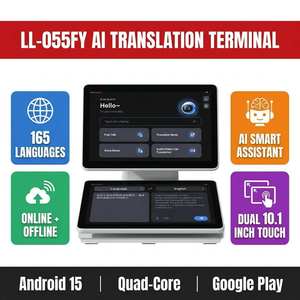Dispositif de <span class=keywords><strong>traduction</strong></span> multilingue AI avec deux écrans tactiles, prend en charge l'anglais, l'espagnol, le japonais et 37 autres langues - Product Image 6