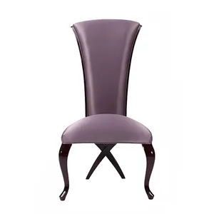 Yüksek kaliteli klasik yemek odası mobilyası fransız tarzı modern tok ahşap yüksek geri lüks dinig sandalyeler