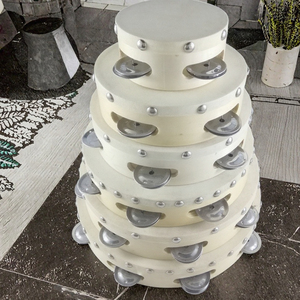 Campanella in Legno Personalizzata all'Ingrosso 4-12 Pollici, <span class=keywords><strong>Tamburello</strong></span>, <span class=keywords><strong>Strumento</strong></span> <span class=keywords><strong>Musicale</strong></span> Educativo per Bambini, Accessorio per Matrimoni - Product Image 2