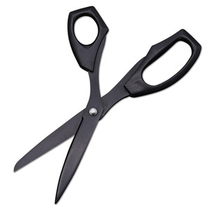 Household <b>Scissors</b> Stainless Steel Black Tailor <b>Scissors</b> For Fabric Cutting <b>Sewing</b> Office Use - Product Image 3