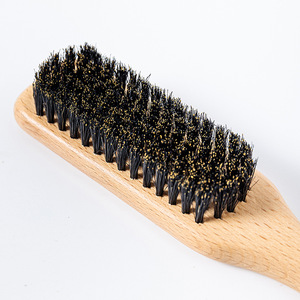 Peignes solides transfrontaliers en bois de hêtre pour hommes Brosse de nettoyage Pompadour pour la <span class=keywords><strong>coupe</strong></span> de cheveux Brosse à barbe et moustache Peigne en stock - Product Image 2