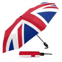 Drapeau britannique Parapluie Drapeau de pays Parapluie pliant bon marché de 21 pouces pour les collèges