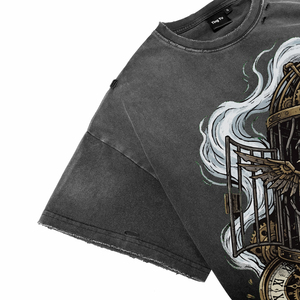 T-shirts pour hommes en coton 100% coupe classique, style vintage délavé, graphiques punk, streetwear, mode, vente en gros, haute qualité - Product Image 4
