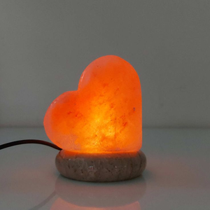 Hand-Carved Heart Himalayan Pink Salt Lamp for Bedroom Ambiance and Wellness Gift in Love Style Design - Product Image 1