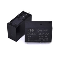 Relais de puissance DH14F-2ASTL-DC12V 20A, relais industriel 5V 12V 24V 48V PCB 6 broches 8 broches, relais de commande