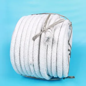 Competitive Price Refractory Ceramic Fiber Rope Low Density Ceramic Fiber Rope Fireproof Material Free Sample