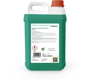 FADEIN Detergente Liquido Delicato ad Alta Efficienza con Ammoniaca, Pino e Bioalcol, con 5%-15% di Ingredienti Attivi per Tutti i Tipi di Pavimenti - Product Image 1