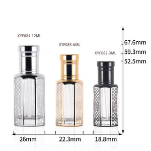 Fabricant de parfum dubaï 3ML 6ML 12ML Mini bouteille de parfum Attar Style Oud huile bouteille de parfum arabe