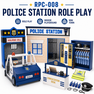 Area Gioco per Bambini a Tema Stazione di Polizia, Attrezzatura per Giochi di Ruolo per Parco Giochi Cittadino - Product Image 2