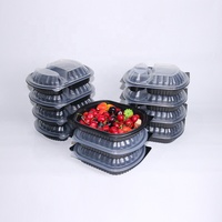 Groothandel wegwerp rechthoekige PP plastic saladeboxen, fruit-, vlees-, noedel- en taartcontainers van PP materiaal, lunch- en voedselcontainers