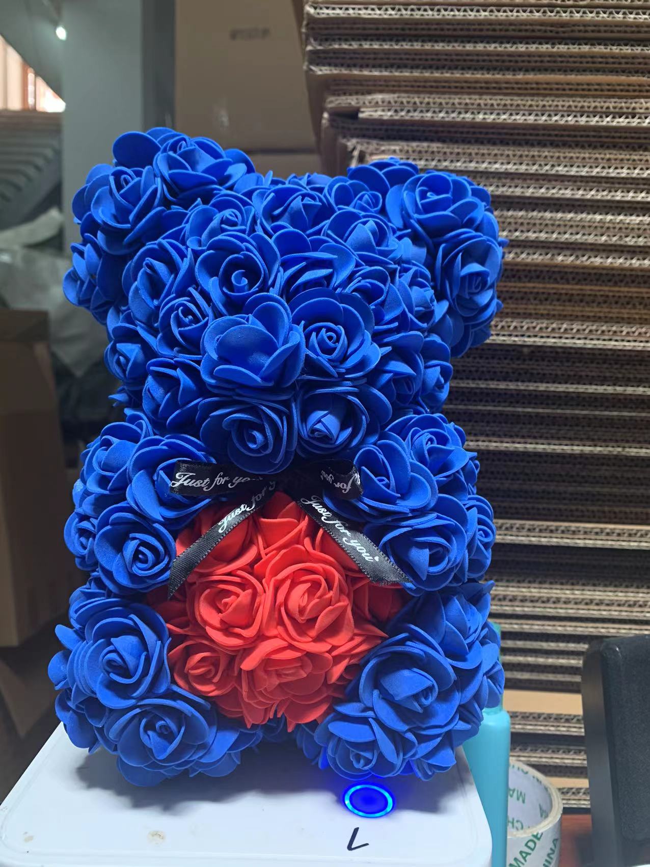 royal blue bear red heart