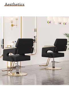 Chaise de coiffure de <span class=keywords><strong>salon</strong></span> de luxe haut de gamme, chaise de barbier réglable en cuir PU noir pour <span class=keywords><strong>salon</strong></span> de coiffure - Product Image 4