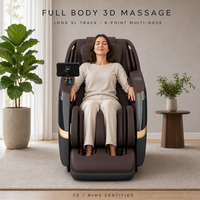 OYEAL Fauteuil de massage inclinable de luxe à succès, avec système SL Track, massage corporel complet 3D, massage des pieds, en cuir PU moderne