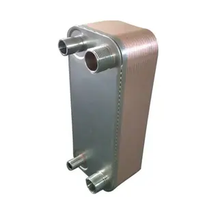 Intercambiador de calor tipo placa soldada Placa de acero inoxidable Material de soldadura de cobre o níquel para enfriador